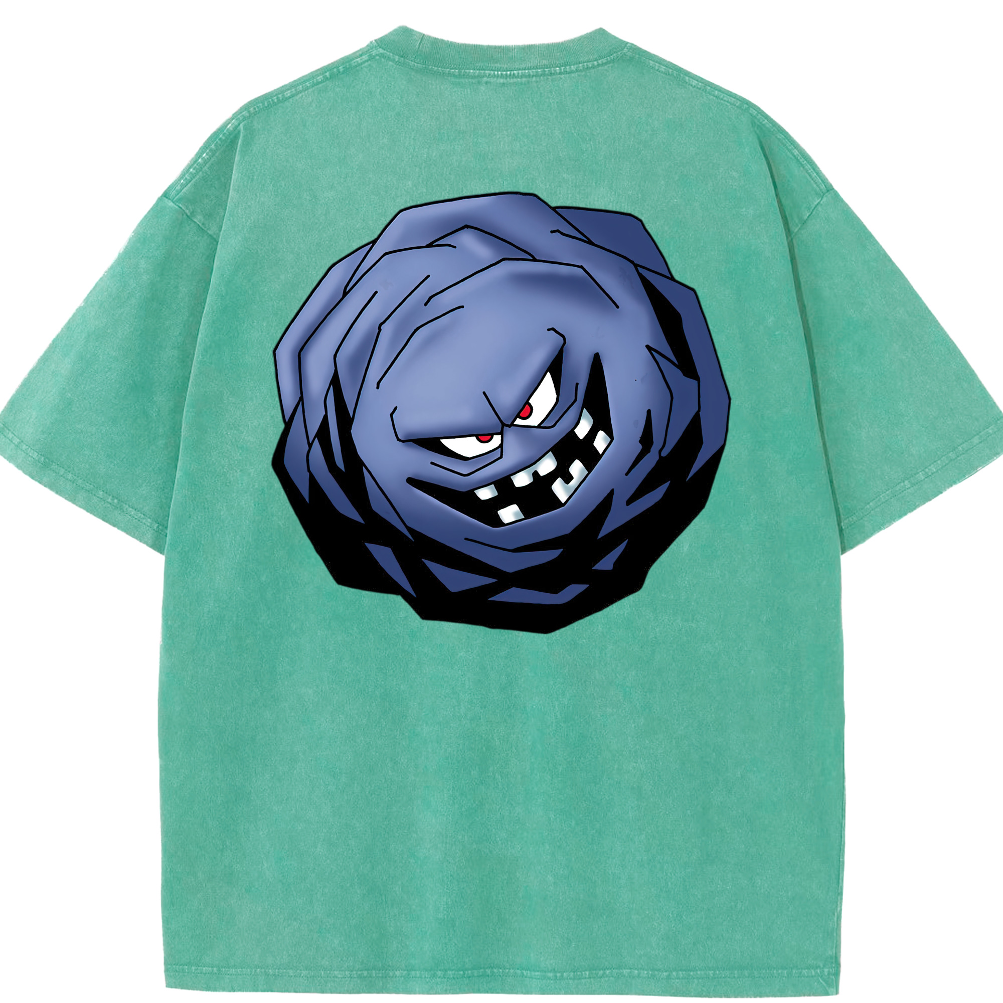 （画像用） ドラゴンクエスト Doragon Kuesuto Dragon Quest 綿100% ヴィンテージ風 半袖Tシャツ（背面プリント）